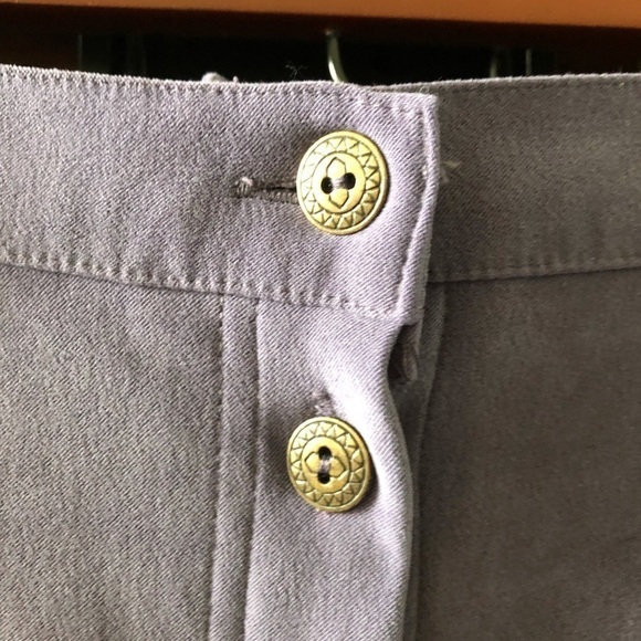 Vintage Alfred Dunner blue faux suede button front maxi skirt in size 12 - Picture 4 of 7